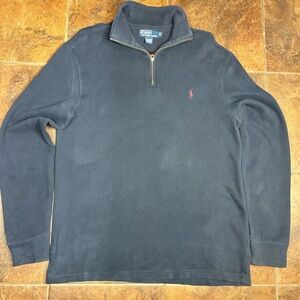 Polo by Ralph Lauren Navy Cotton Quarter-Zip Pullover